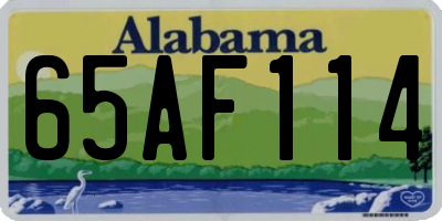 AL license plate 65AF114