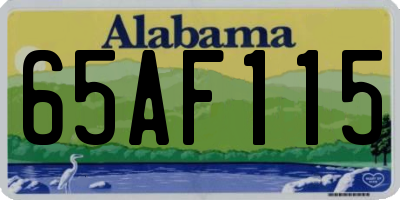 AL license plate 65AF115