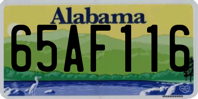 AL license plate 65AF116