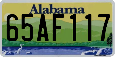 AL license plate 65AF117