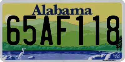 AL license plate 65AF118