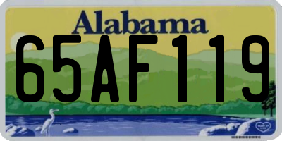 AL license plate 65AF119