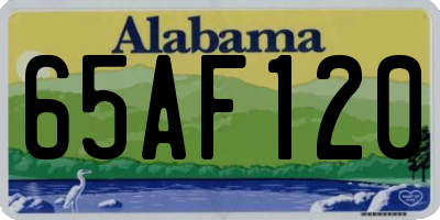 AL license plate 65AF120