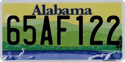 AL license plate 65AF122