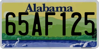 AL license plate 65AF125