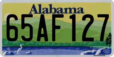 AL license plate 65AF127