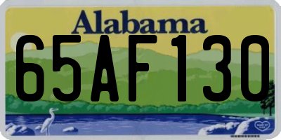 AL license plate 65AF130