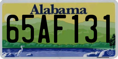 AL license plate 65AF131