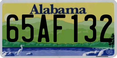 AL license plate 65AF132