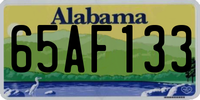 AL license plate 65AF133