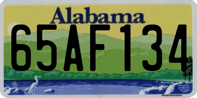 AL license plate 65AF134