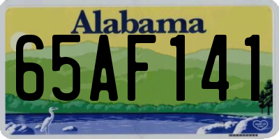 AL license plate 65AF141