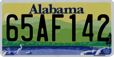AL license plate 65AF142