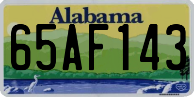 AL license plate 65AF143