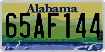 AL license plate 65AF144