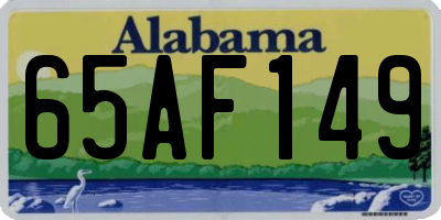 AL license plate 65AF149