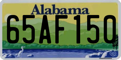 AL license plate 65AF150