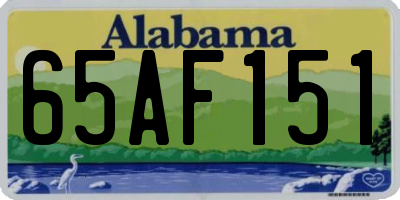 AL license plate 65AF151