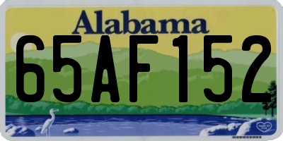 AL license plate 65AF152