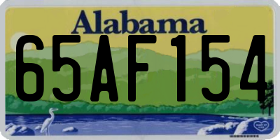 AL license plate 65AF154
