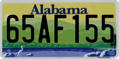 AL license plate 65AF155