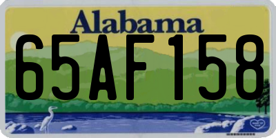 AL license plate 65AF158