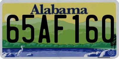 AL license plate 65AF160