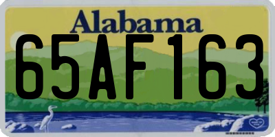 AL license plate 65AF163