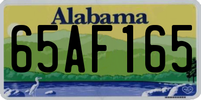 AL license plate 65AF165