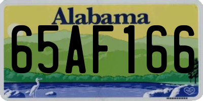AL license plate 65AF166