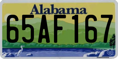 AL license plate 65AF167