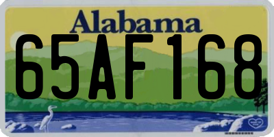 AL license plate 65AF168
