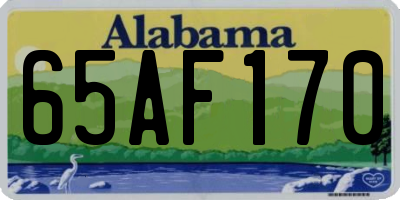 AL license plate 65AF170