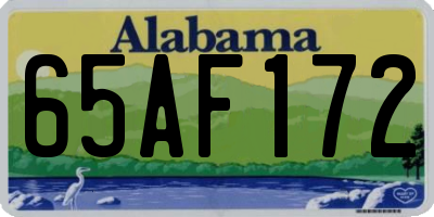 AL license plate 65AF172