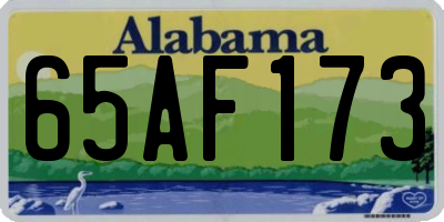 AL license plate 65AF173