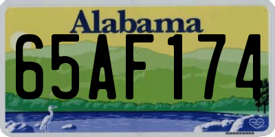 AL license plate 65AF174