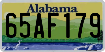 AL license plate 65AF179