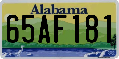 AL license plate 65AF181