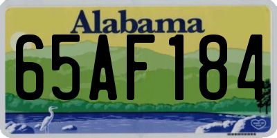 AL license plate 65AF184