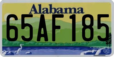 AL license plate 65AF185