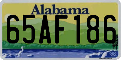 AL license plate 65AF186