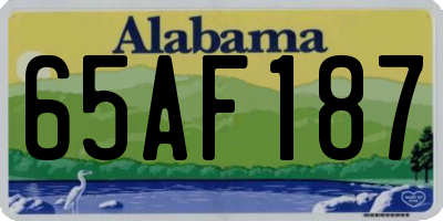 AL license plate 65AF187