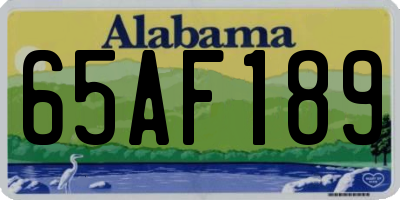 AL license plate 65AF189