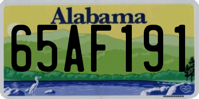 AL license plate 65AF191
