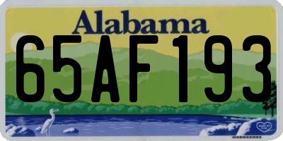 AL license plate 65AF193
