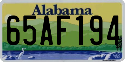 AL license plate 65AF194