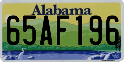 AL license plate 65AF196