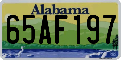AL license plate 65AF197