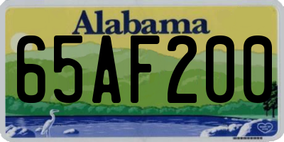 AL license plate 65AF200