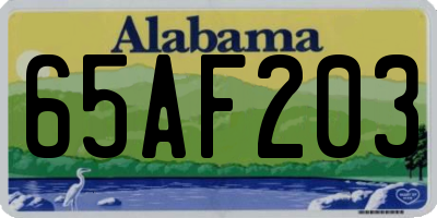 AL license plate 65AF203